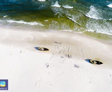 łodzie rybackie - zdjęcie z drona sierpień 2017 r